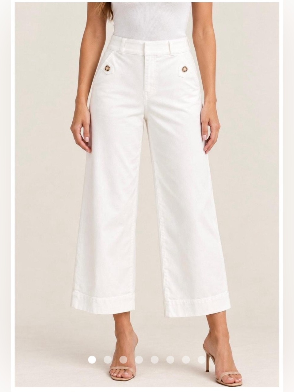SPANX White Wide-Leg Women’s Jeans
